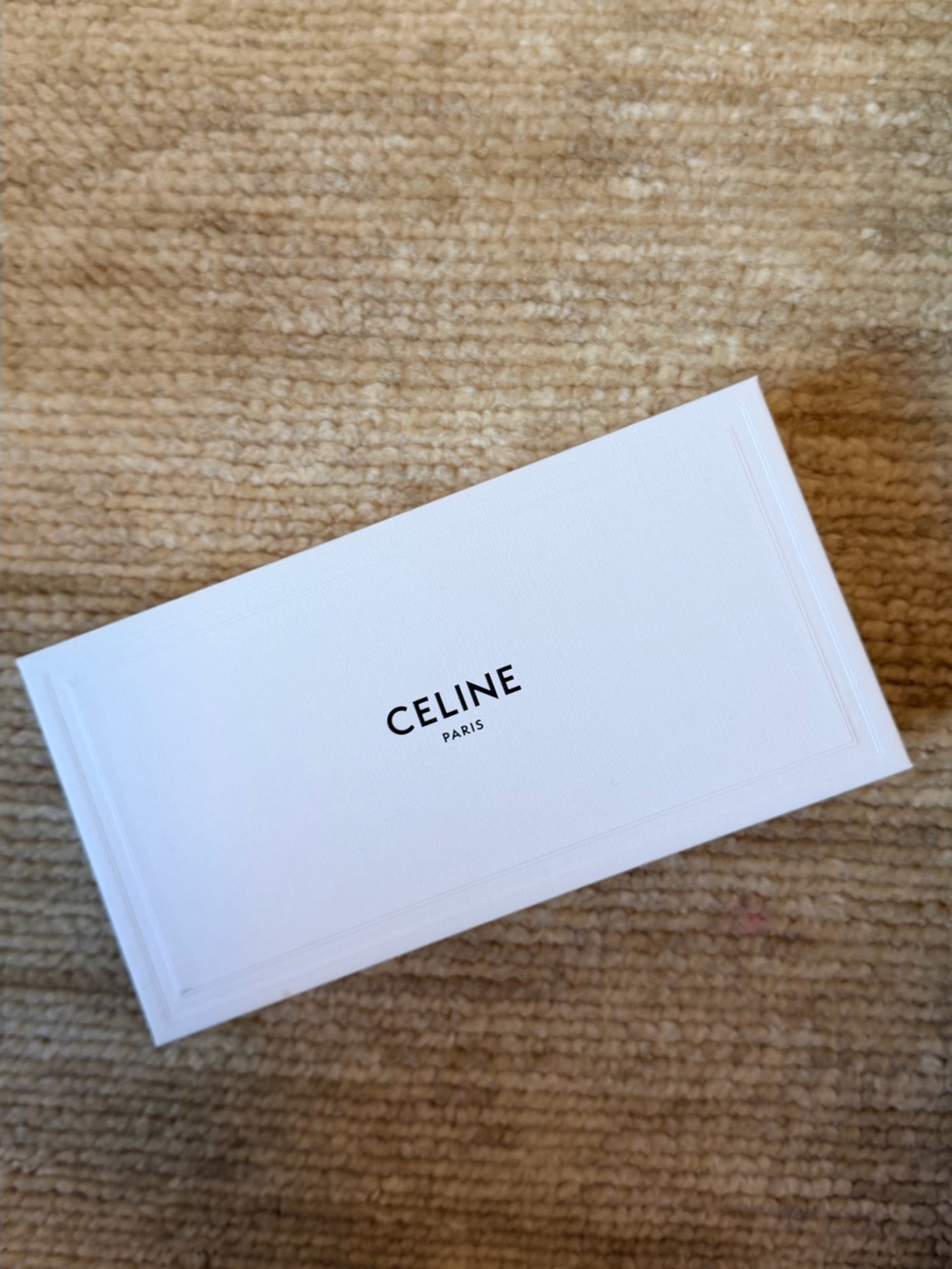 Celine White Sunglasses Gift Box with Black Logo